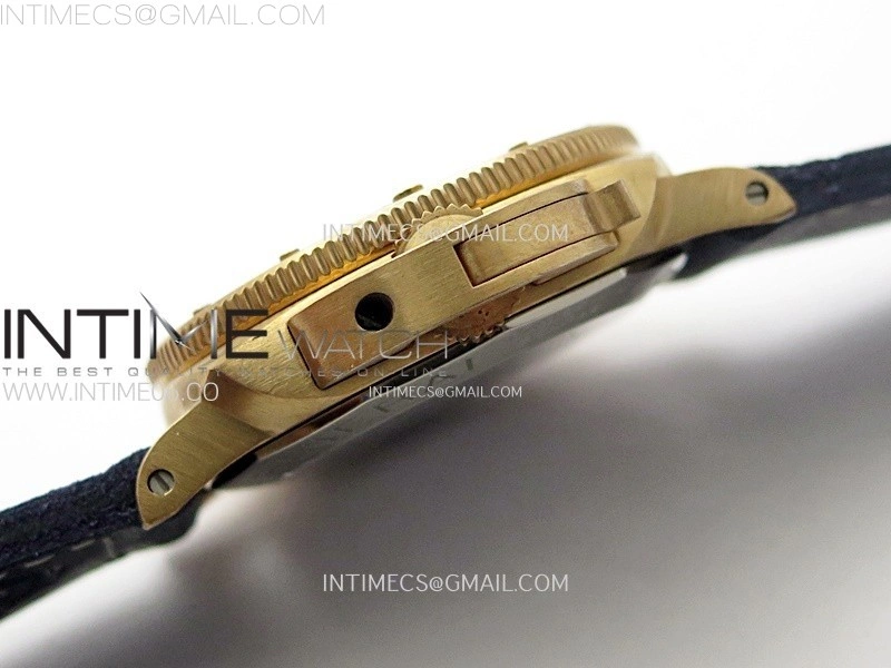 PAM1074 W Bronzo VSF 1:1 Best Edition Blue Dial on Blue Calfskin Strap P.900 Clone